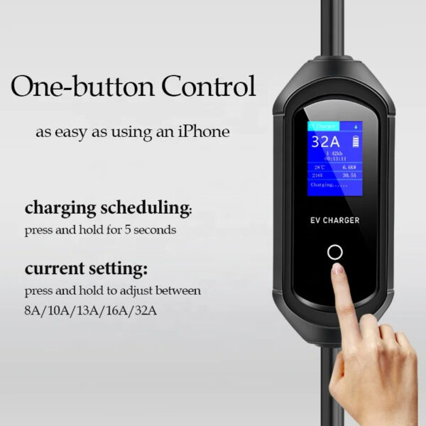 Mode 3 portable EV Charger with Display